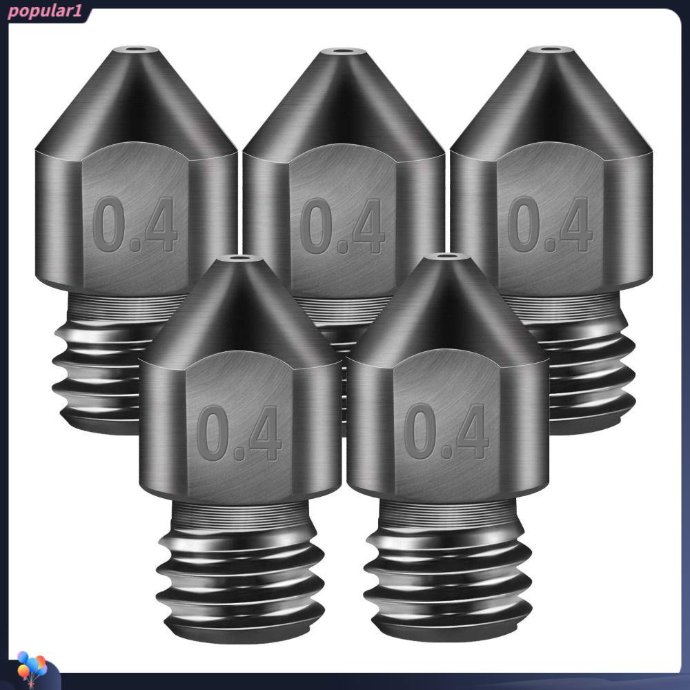 Populer 5pcs Hardened Steel Nozzle Baru Berkualitas Tinggi Tahan Lama 0.4mm MK8 Extruder Nozel Untuk Ender3/ Ender3 pro