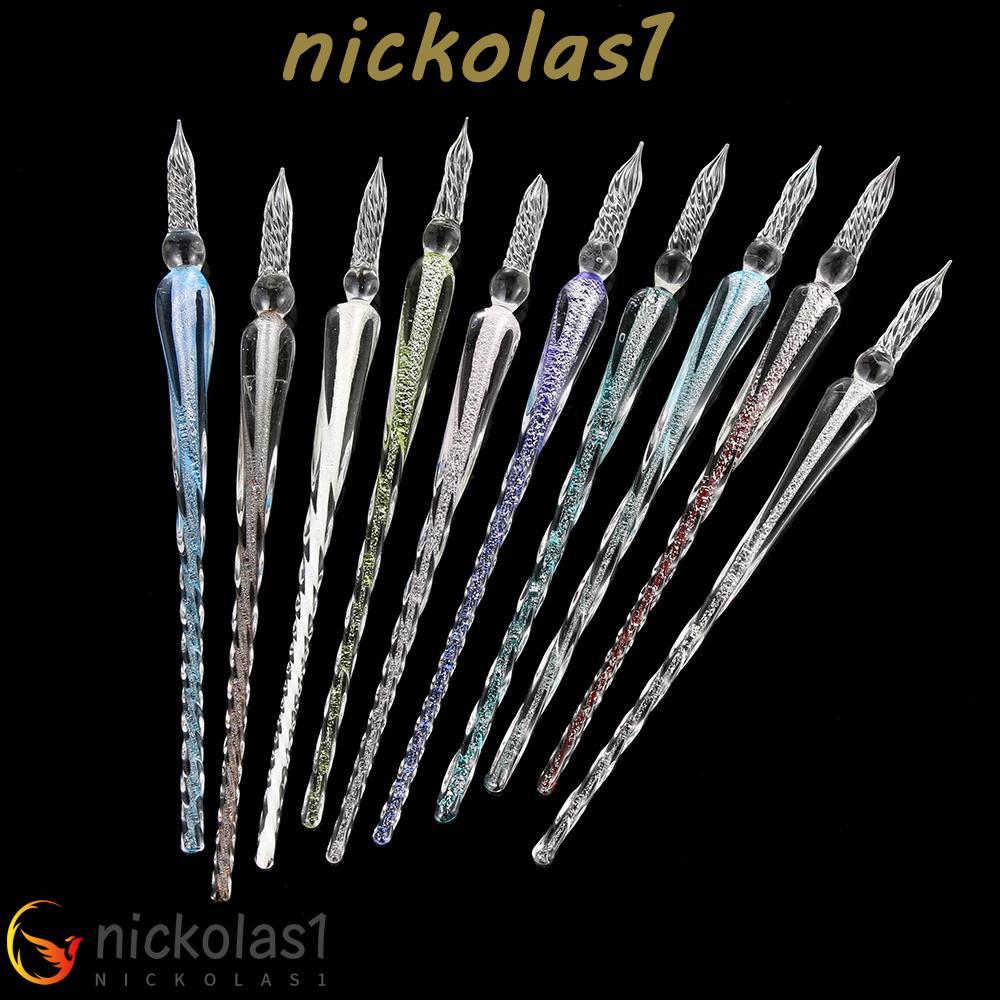 Nickolas1 Pen Celup Kaca Kaligrafi Handmade 0.7mm Crystal Pen Vintage Dipping Pen