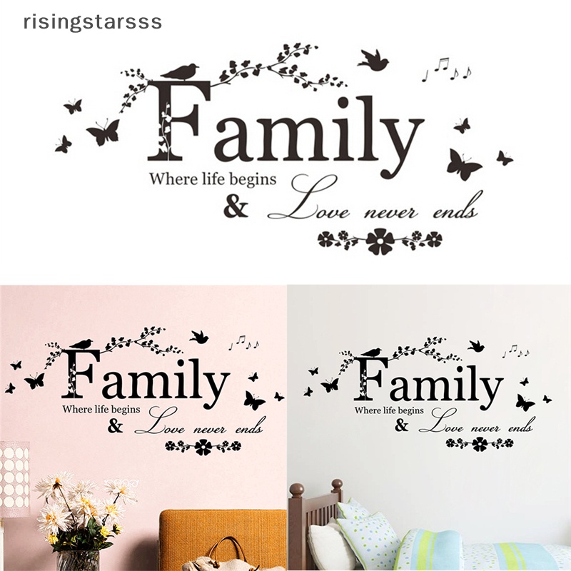 Rsid Span-Keluarga Baru Surat Quote Removable Vinyl Decal Art Mural Dekorasi Rumah Stiker Dinding Jelly