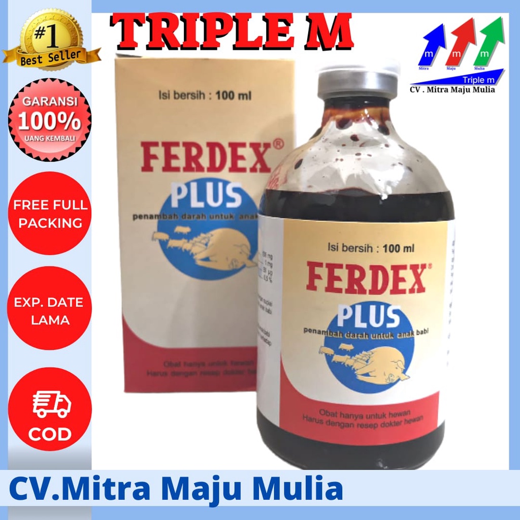 FERDEX PLUS 100 ml Penambah Darah Anak Babi Zat Besi Hewan Ternak Penguat Stamina