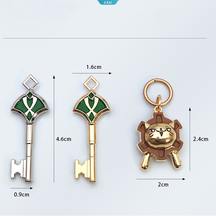 Charm Gantungan Kunci Genshin Impact Gold Silver Alhaitham Little Lion Cos Metal Genshin Impact Keychain [ZK]