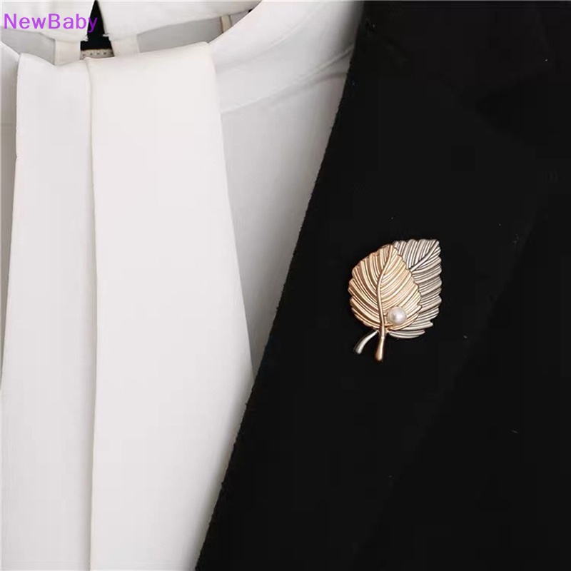 Newbaby Maple Leaf Bros Logam Vintage Wanita Gadis Menawan Indah Kerah Lapel Pin Fashion Perhiasan Hadiah Aksesoris Pakaian Pesta ID