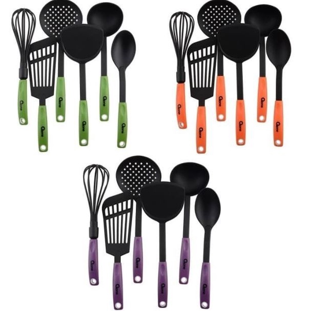 Oxone OX953 Sendok Spatula Silikon Tahan Panas isi 6 pcs