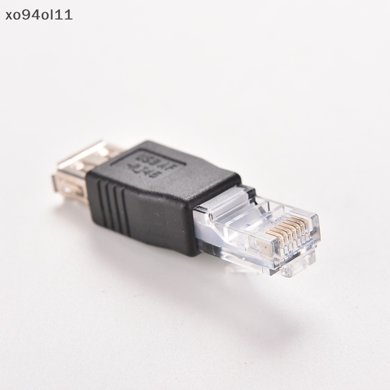 Xo RJ45 Male to USB AF A Female Adapter Socket LAN Jaringan Ethernet Router Plug OL