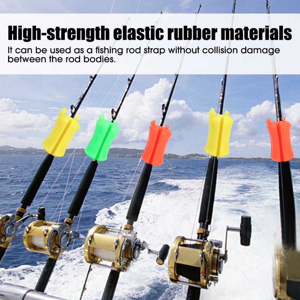 Bola Pancing Terhenti/Luminous Fishing Rod Protection Holder Stop Puller/Pengikat Batang Anti Tabrak Mini/Perangkat Bundle Tiang Pancing Luya/Glow Fishing Rod Harness