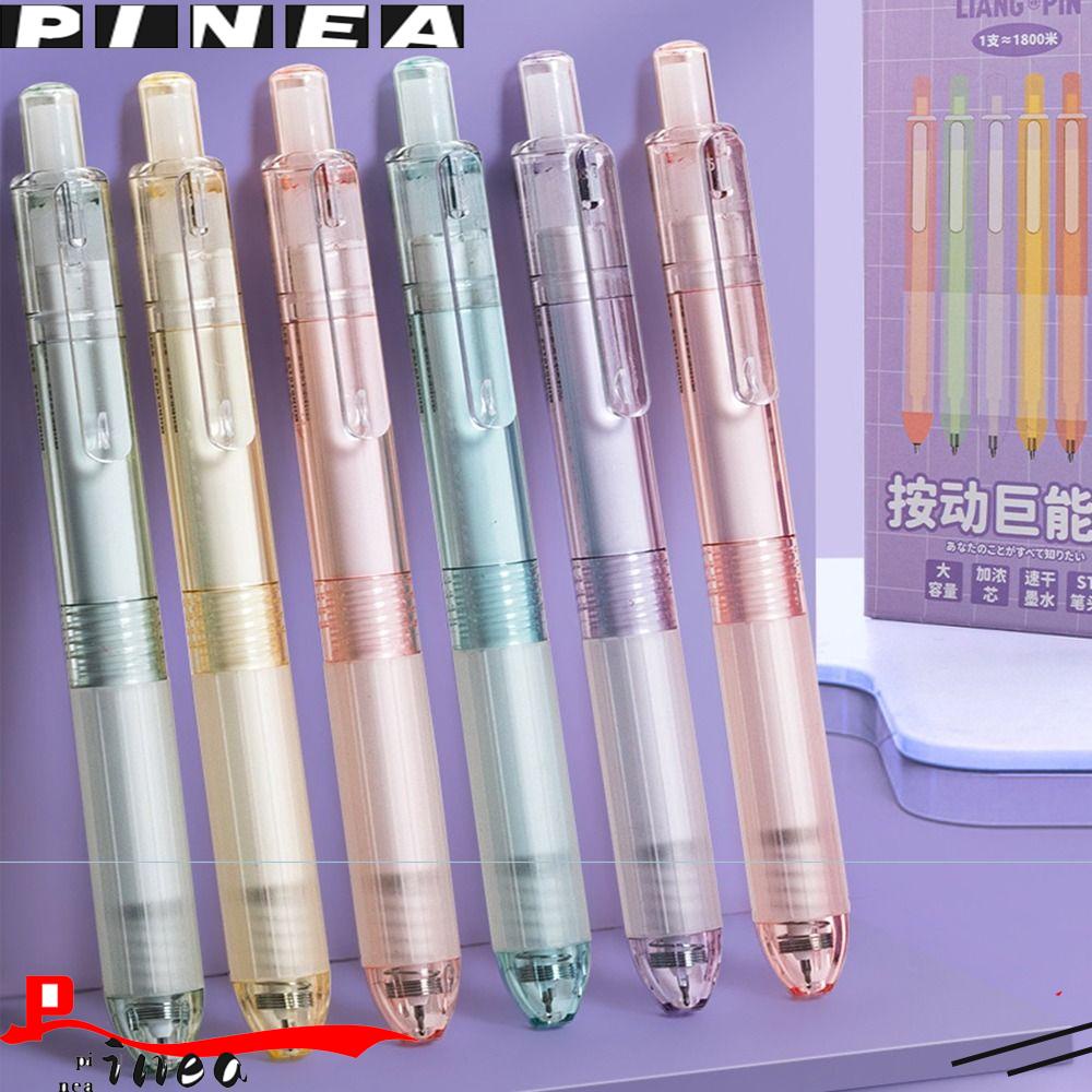 Nanas 6PCS /Set Press Pena Netral Musim Semi Panas Musim Gugur Musim Dingin 0.5mm Ball Point Pen Alat Tulis Alat Tulis Gel Pen