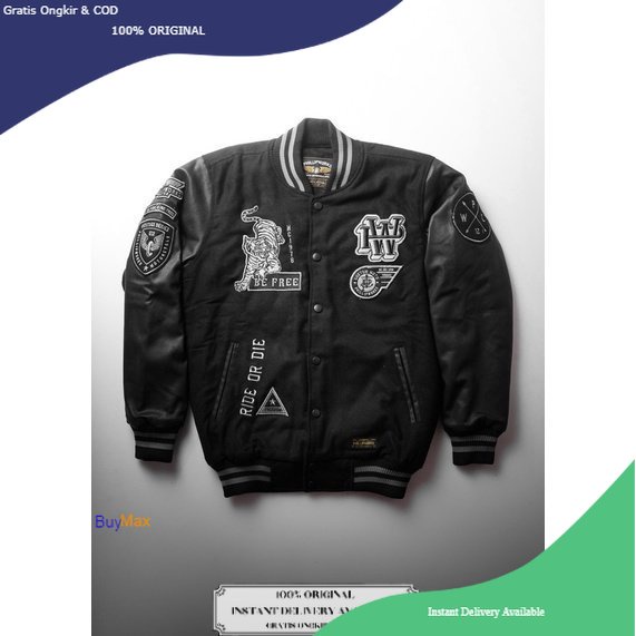 Phillipworks Ride Or Die Black Varsity / BuyMax / Phillip Works / Jaket PhillipWorks