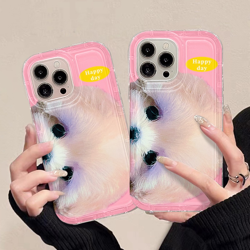 IPHONE Soft Phone Case Kompatibel Untuk Iphone14 13 11 12 Pro XS Max X Xr7 +8 Plus Casing Anjing Lucu TPU Silikon Shockproof Cover