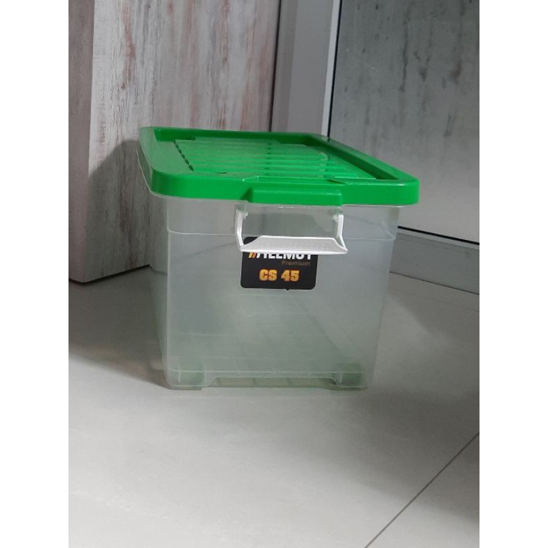 Container Box Roda Bening Hyper / Tempat Penyimpanan / Box Serbaguna