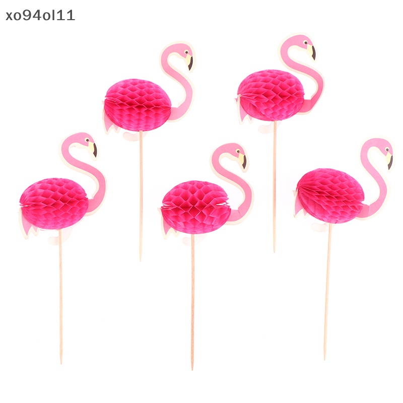 Xo 25Pcs /Set Flamingo Cake Cupcake Topper Dekorasi Kue Ulang Tahun Pesta Pernikahan OL