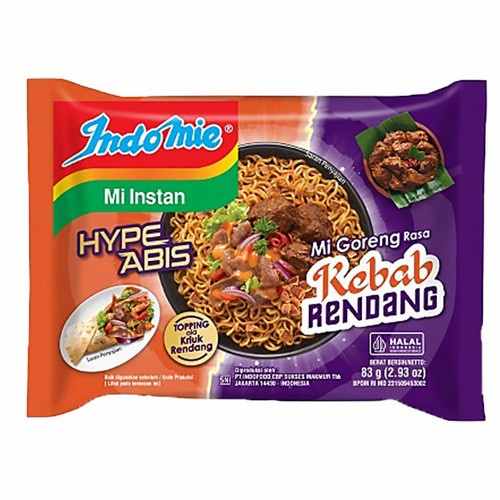 

Indomie Hype Abis Mie Goreng Kebab Rendang 83 g x 5 pcs