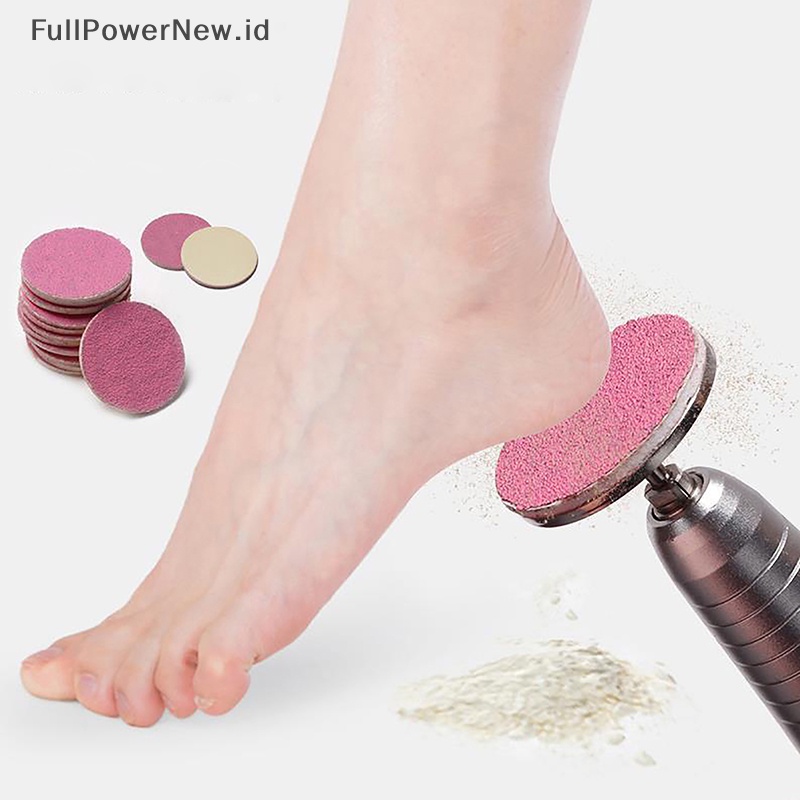 Power 50Pcs Disk Replacement Pad Pink Grit Refill Pads Untuk Alat Pedicure Poles ID