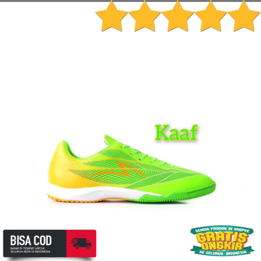 UKURAN SIZE 37 38 39 40 41 42 43 44 45 //Sepatu Futsal Specs Galactica Nbr Fg In Green Gecko l Citru