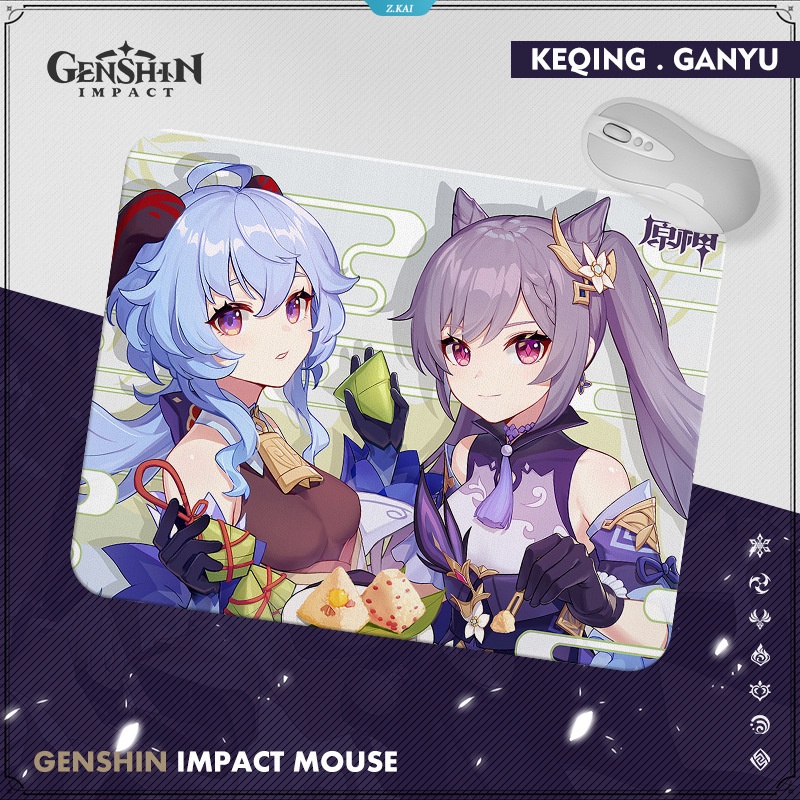 Genshin Impact Tighnari Ganyu Keqing Hu Tao Anak Laki-Laki Dan Perempuan Komputer Mouse Pad Anti-slip Mat Desktop Mat Aksesoris Komputer Mouse Pad [ZK]