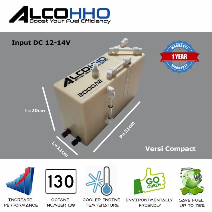 Penghemat BBM Mobil Alco HHO Generator 2000 Compact
