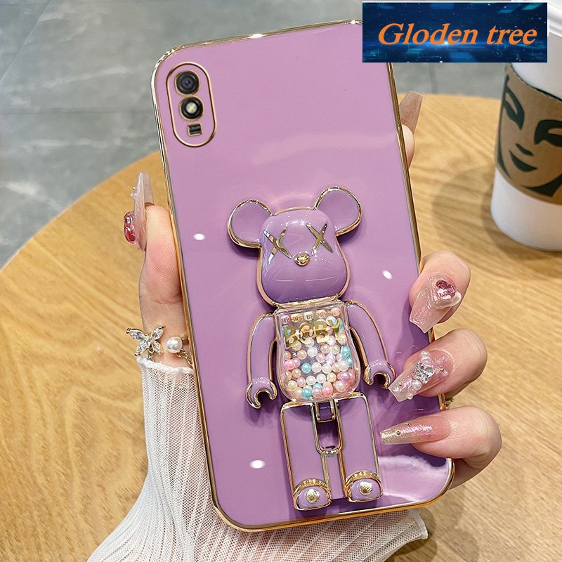 Toserbaloden pohon mustofaasing redmi 9a xiaomi redmi 9 Casing ponsel 1oftcase 1lectroplated silikon tahan guncangan toserbarotector suketmooth intiprote anti geser untuk permepuan desain baru