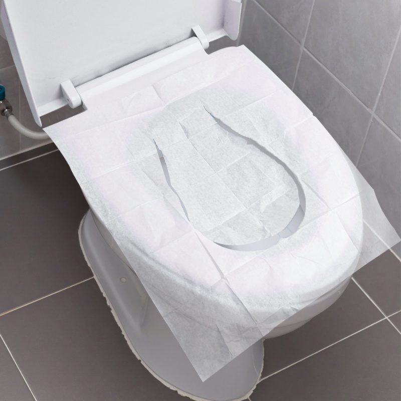 [Unggulan] 10pcs Kertas Sekali Pakai Toilet Seat Cover/Portable Outdoor Travel Keset Toilet Hotel/ Soluble Water Safety Toilet Pad/Aksesori Kamar Mandi