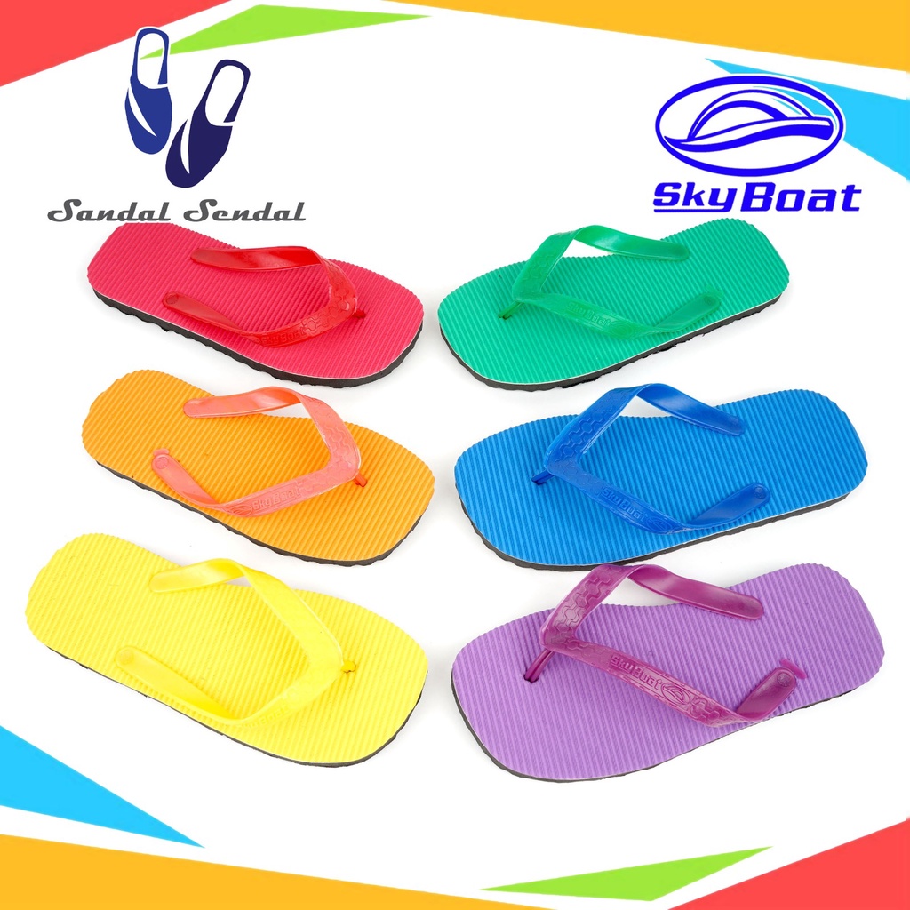 Sandal Jepit Sky Boat J.J Motif Garis