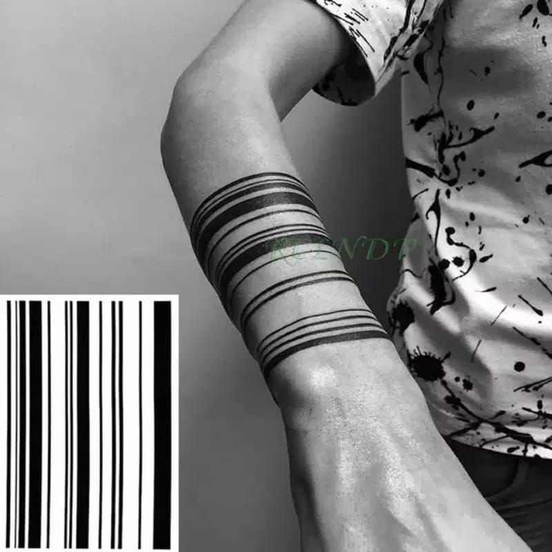 Tatto Temporer Sementara Art / Tattoo Tato Temporary Motif  Garis-garis custom Anti Air Tahan Lama