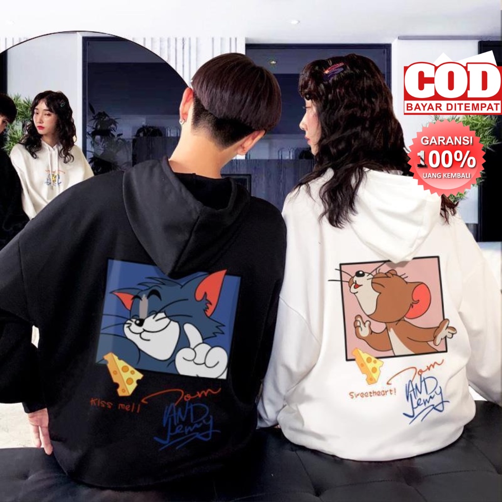 PROMO COD HOODIE TOMJERRY TTD Hoodie Couple Cewek Cowok Hits Kekinian Korean Style Hoodie Jumper Swi