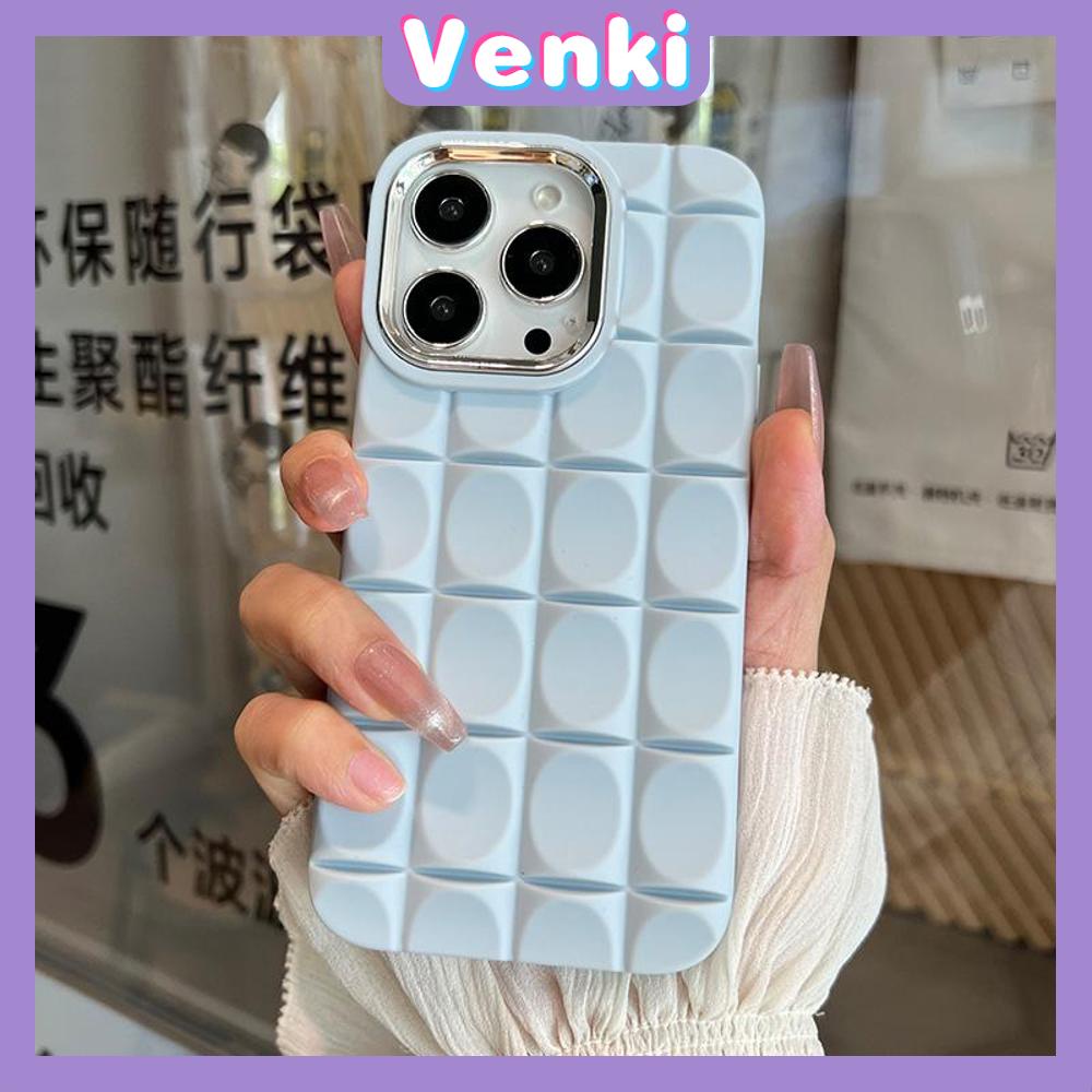 VENKI - Untuk iPhone 11 iPhone Case Kotak-kotak Kental Polos Case TPU Soft Shockproof Airbag Case Multicolor Sederhana Kompatibel dengan iPhone 14 13 Pro max 12 Pro Max XR 7Plus 8Plus