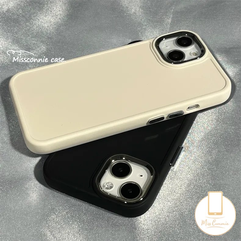 IPHONE Casing Ponsel Persegi Plating Warna Permen Macaron Mewah Kompatibel Untuk Iphone11Xr7Plus 8plus14 13 11 12 Pro MAX X 7 8 Plus XS MAX Simple Warna Solid Full Cover Pelindung