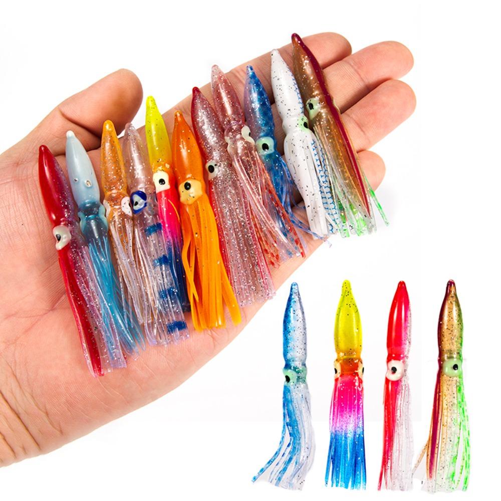 Lanfy Soft Fishing Lure Gurita Modeling Karet Buatan Umpan Buatan Mini Bionic Lure Bait PVC Memancing Cumi Umpan Untuk Tuna