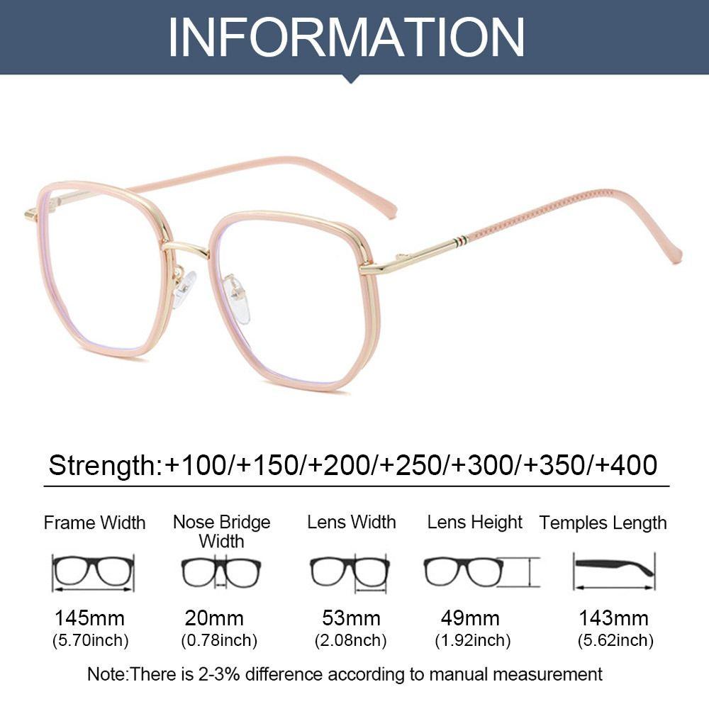 Lily Kacamata Baca Fashion Portable Pelindung Mata Vintage Ultra Ringan Frame