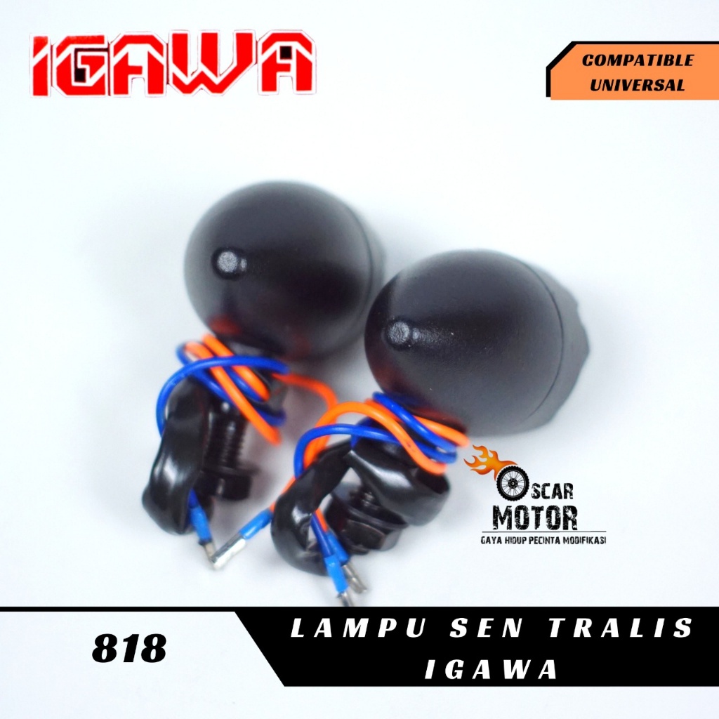 Lampu Sen Depan/Belakang Retro Japstyle Sein Acipi Grill Lamp Classic Reting Tralis Cb Caferacer Sen Jeep Bobber Cooper