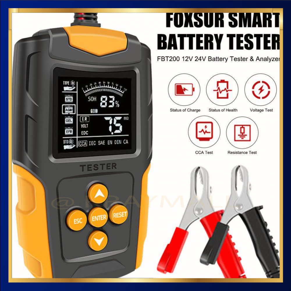 Tester Aki Kendaraan Portable Battery Tester 200Ah with LCD - FBT-200