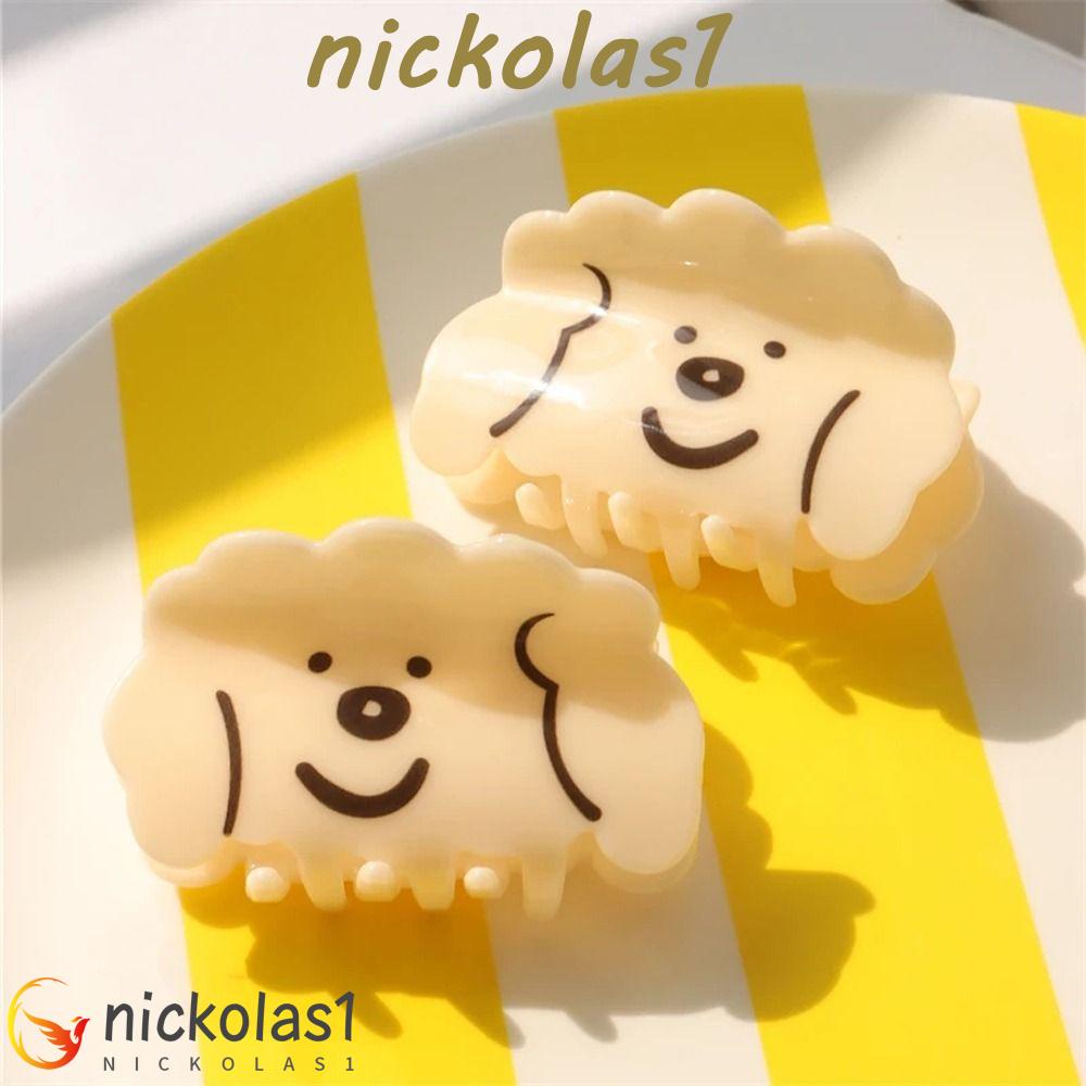 Nickolas1 Cakar Rambut Anjing Kreatif Elegan Untuk Anak Perempuan Baru Heardress Ponytail Holder Kartun Akrilik Korea Hairgrip