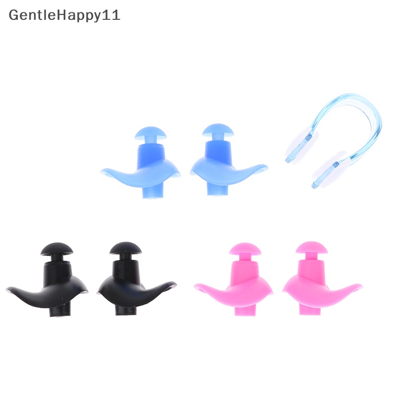 Gentlehappy 1pasang Earplug Renang Silikon Lembut Untuk Penyumbat Telinga Renang Anti Air Anti Bising id