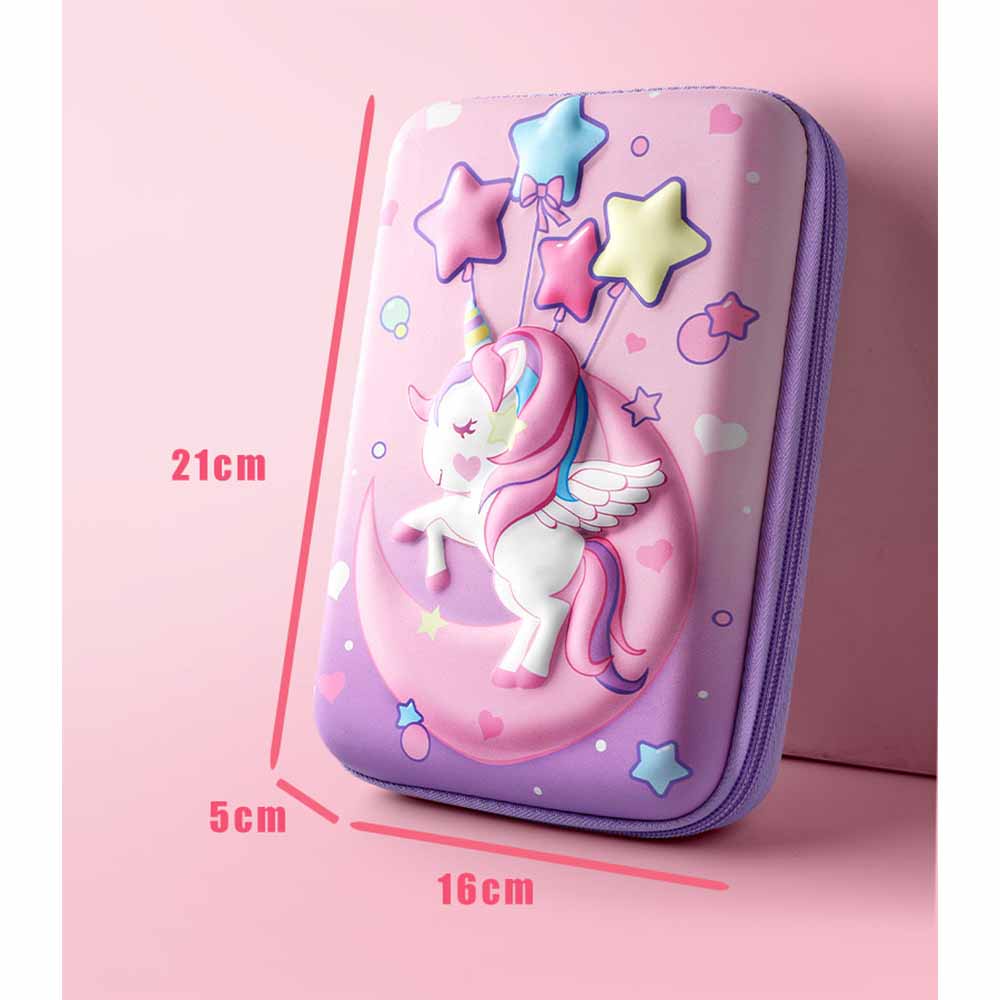 Kotak Tempat Pensil Anak SD Perempuan Lucu Murah aesthetic lucu dan unik Unicorn Pencil Case Pouch Stationery - Purple