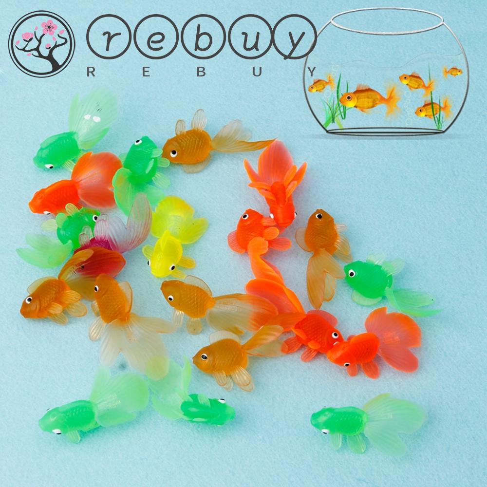 Rebuy Mainan Anak Colorfor 20pcs /set Mini Karet Lembut Bayi Pantai Mainan Simulasi Ikan Mas