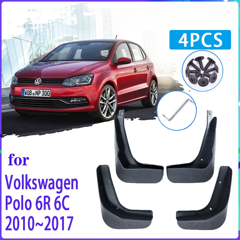 4pcs Mobil MudFlaps Untuk Volkswagen VW Polo 6R 6C 2010~2017 Mudguard Splash Guards Fender Aksesoris Mobil