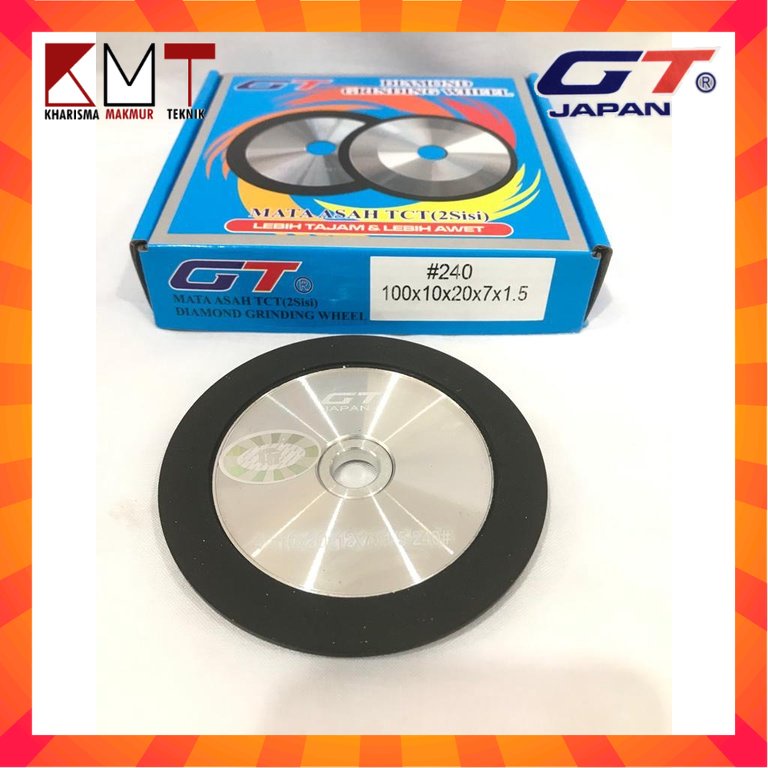 MATA ASAH / DIAMOND ASAH/ DIAMOND GRINDING WHEEL 2 SISI  4" #240 GT JAPAN