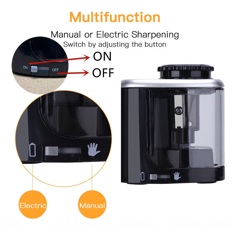 

Rautan Pensil Elektrik Pencil Sharpener Serutan Electric Pencil Model Baterai Rautan Pensil Portabel