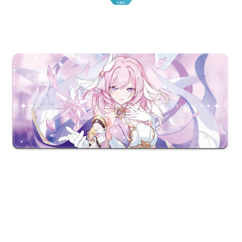 Alas Mouse Karakter Anime Honkai Impact3 Elysia Kiana Kaslana Bronya Zaychik Herrscher of Sentience Binary Alas Mouse Besar Anak Perempuan Desktop Mat Mouse Desk Pad [ZK]