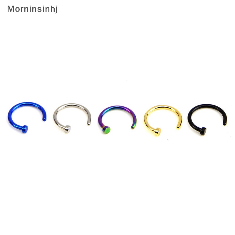 Mornin 22PCS /Set Stainless Steel Segmen Berengsel Hidung Hoop Ring Tulang Studs Body id