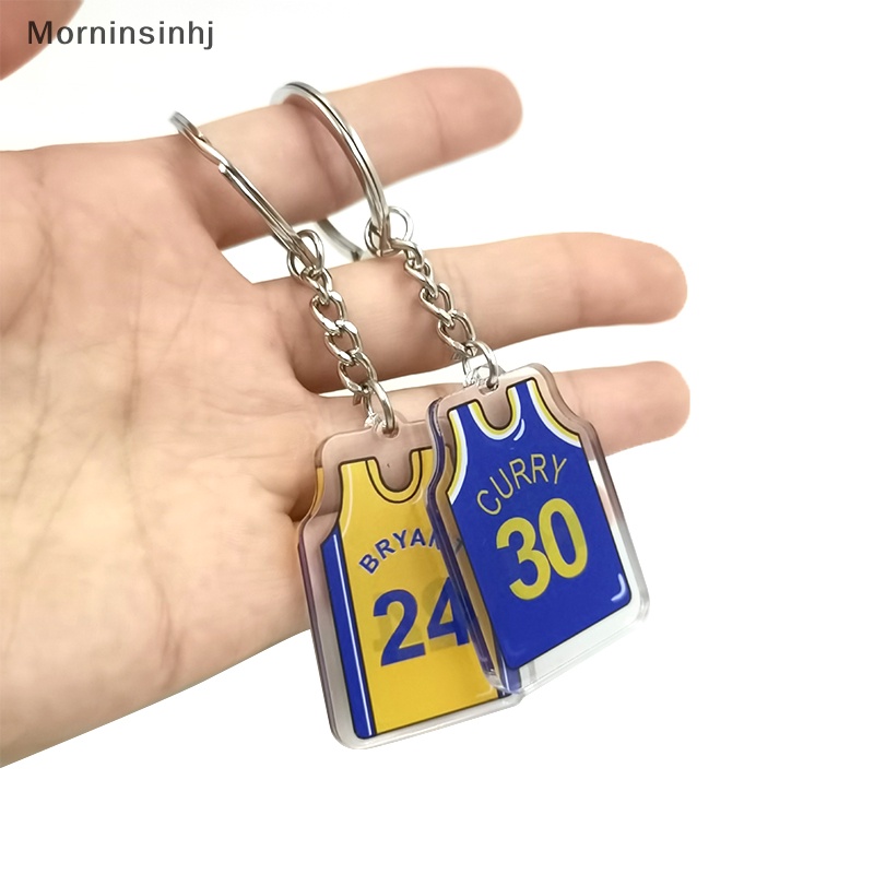 Mornin Kreatif Jersey Gantungan Kunci Liontin Dicetak Di Kedua Sisi Bentuk Jersey Keychain Ch Olahraga Gantungan Kunci Basket Kipas Perhiasan Basket Lover Trinket Hadiah id