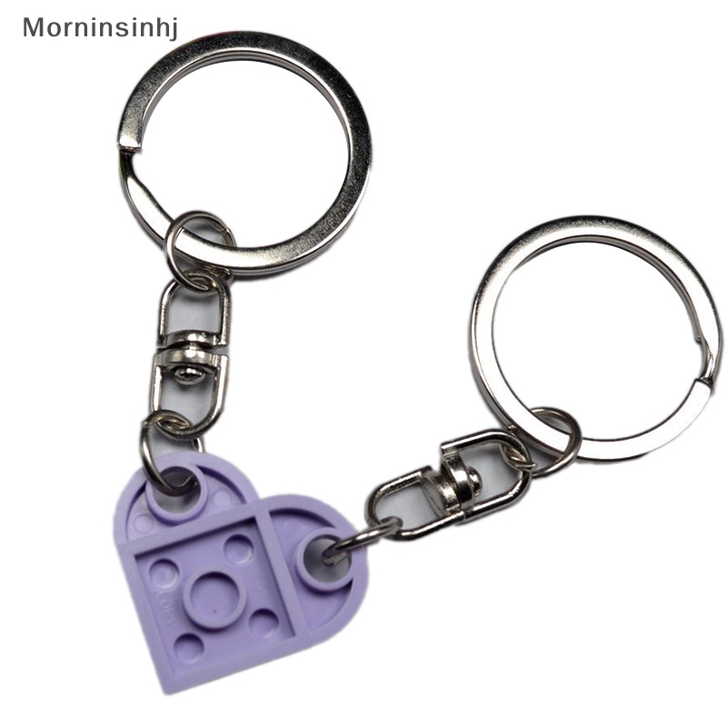 Mornin Gantungan Kunci Puzzle Bisa Disambung Dan Belah Blok Bangunan Couple Love Key Chain id