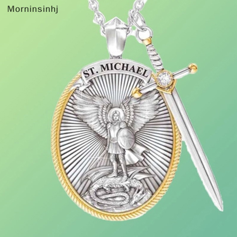 Liontin Santo Pelindung Katolik Mornin Michael St Rantai Kalung Liontin Michael The Archangel id