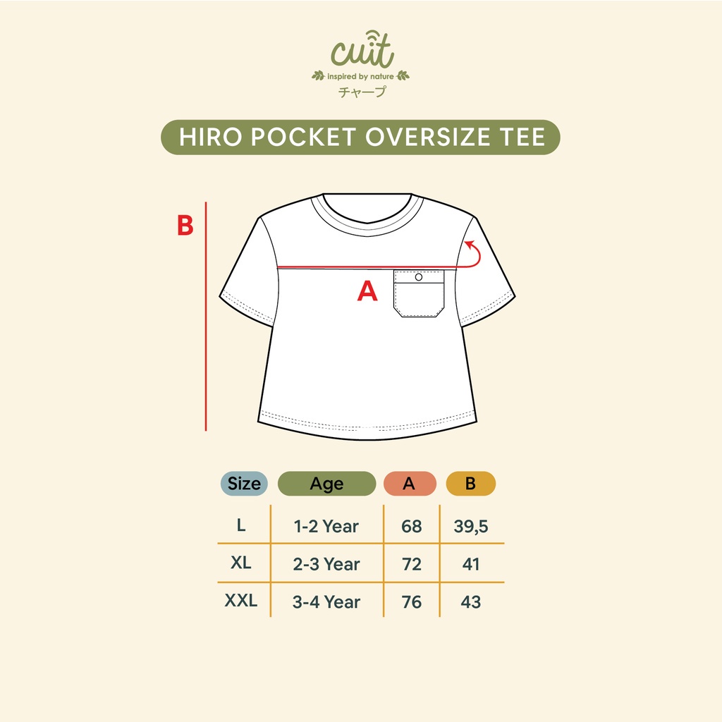 Cuit Baby Hiro Pocket Oversize T-shirt | Baju Anak