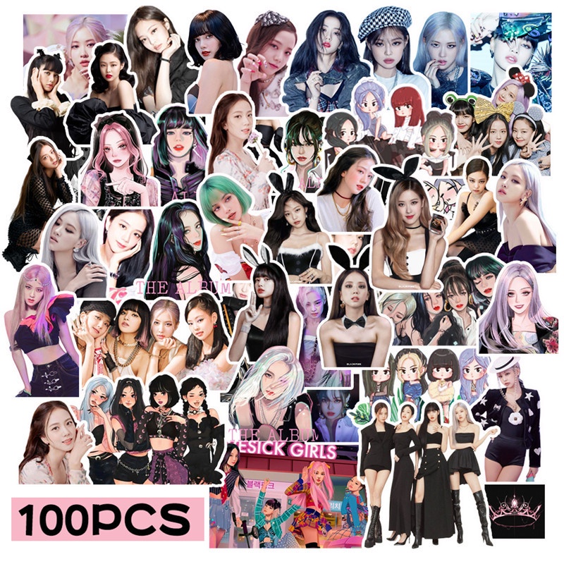 40 /50 /100pcs Stiker KPOP Seri Bangtan Boys/BLACKPINK /NewJean/ENHYPEN Untuk DIY Diary Pack Luggage Album Book Decoration