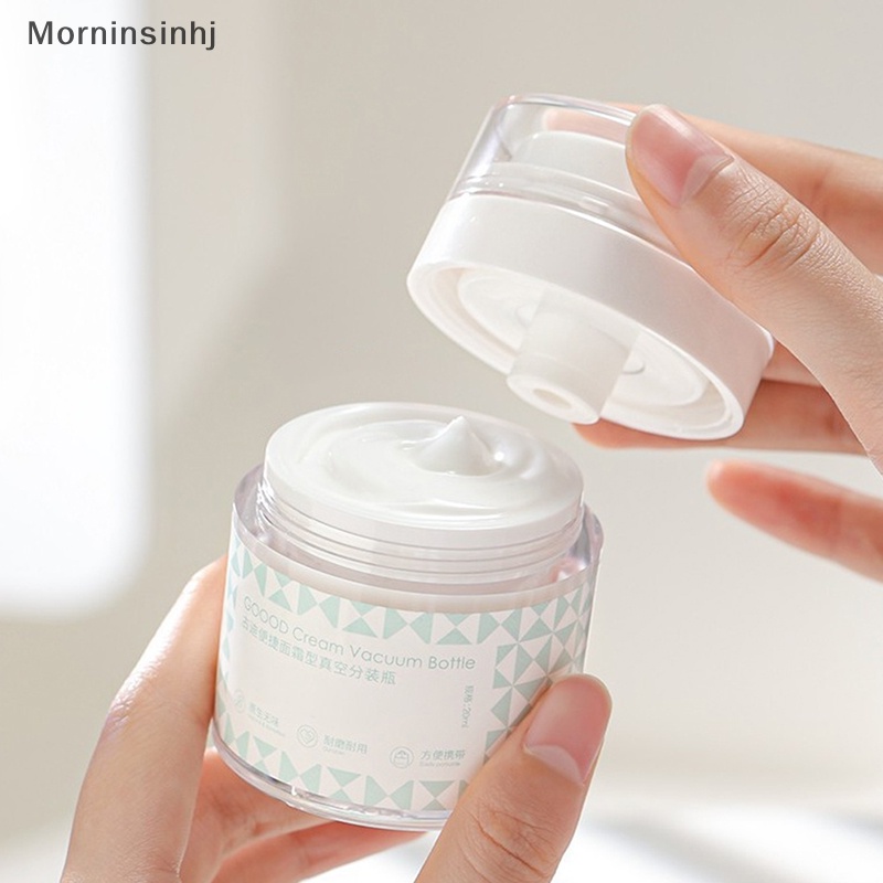 Mornin 1Pc Airless Pump Jar Botol Cream Akrilik Kosong Wadah Kosmetik Isi Ulang id