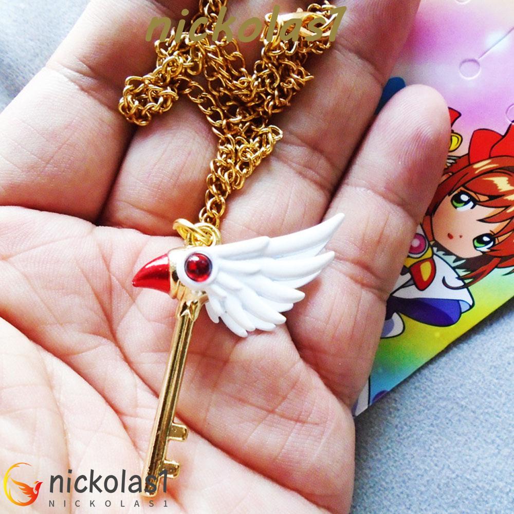 NICKOLAS1 Tongkat Ajaib Kalung Animasi Manga Gantungan Kunci KINOMOTO SAKURA Anime Card Captor Alat Peraga Cosplay