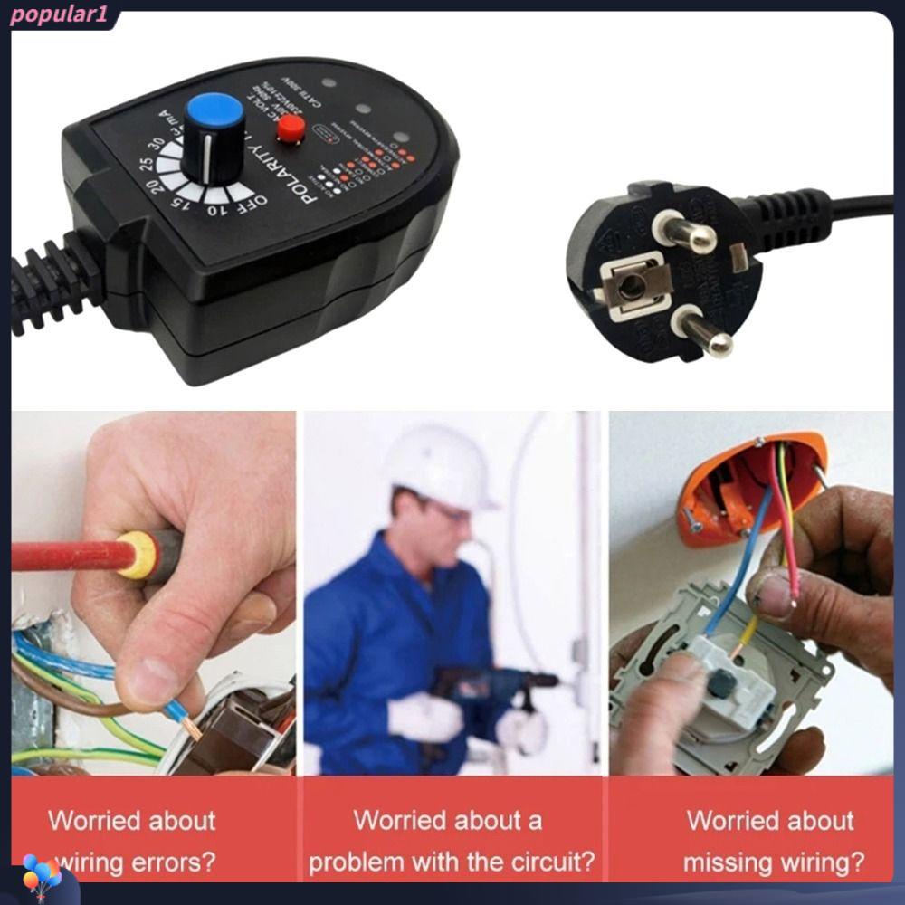 POPULAR Populer Socket Tester Safety Electroscope Detektor Stop Kontak Multi Fungsi