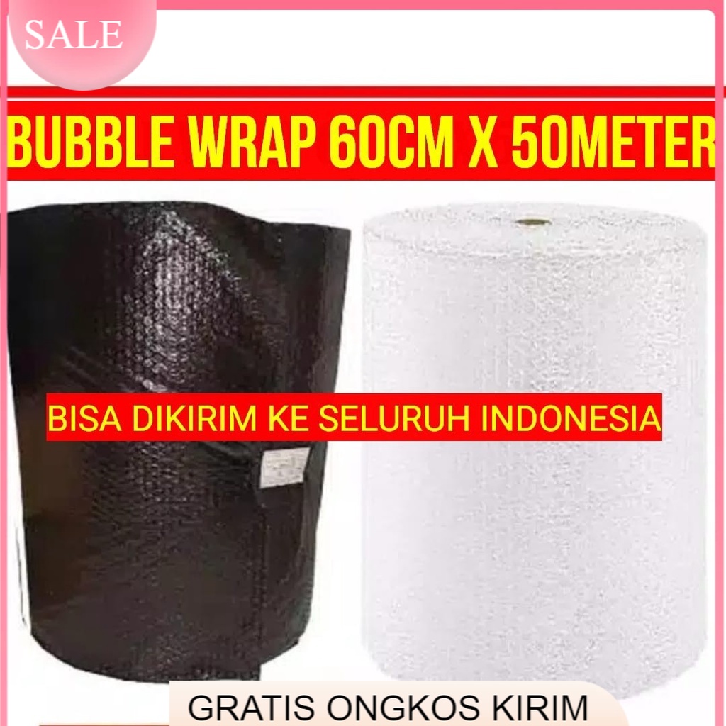 

Bubble Wrap Roll Hitam Bening 60cm x 50 Meter Jawa Barat Cirebon