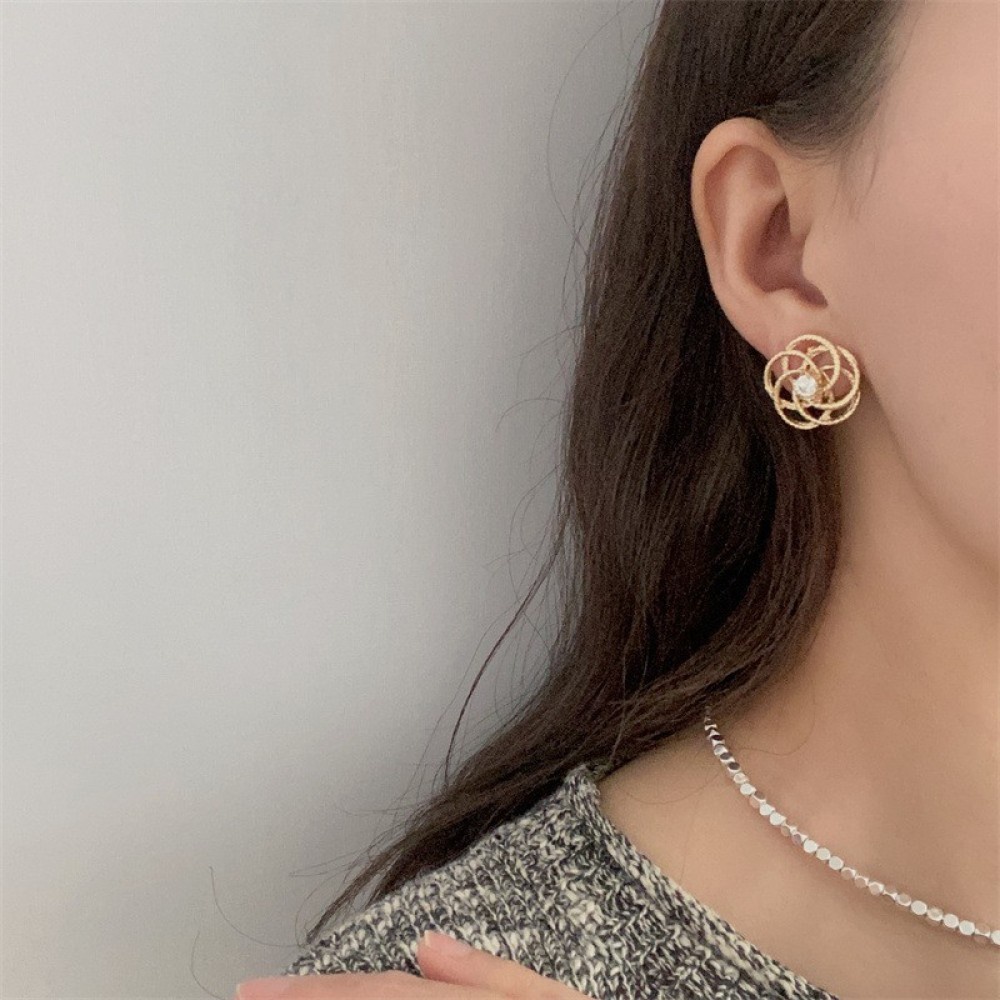 Anting Klip Bunga Mutiara Simulasi Tanpa Tindik Untuk Wanita Earcuffs Lapis Emas Hadiah Pesta