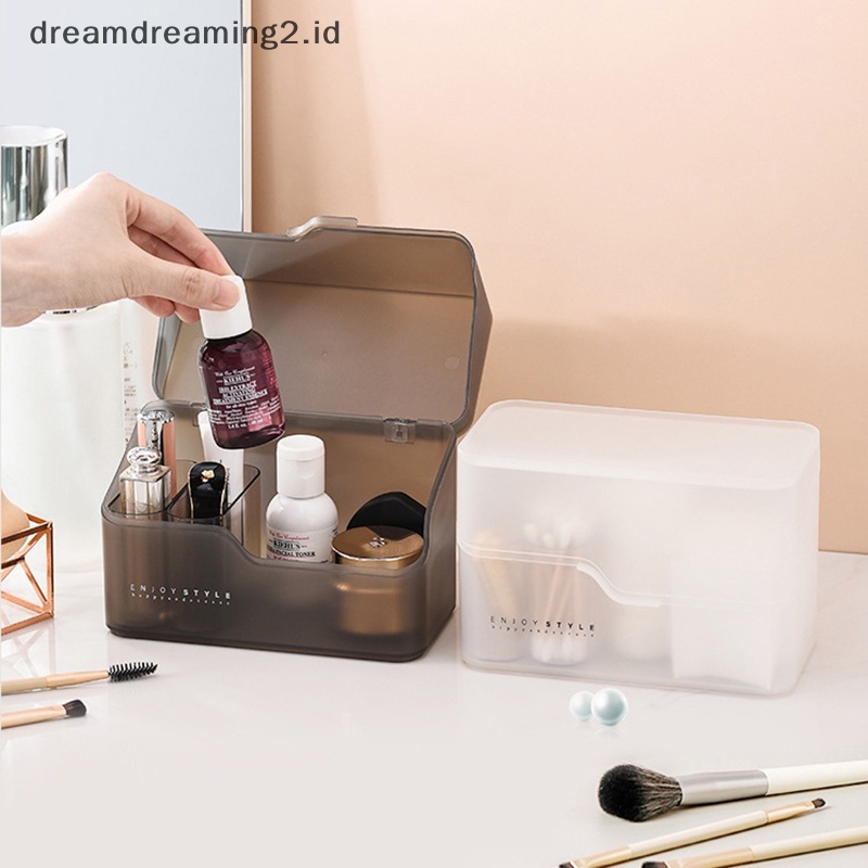 (drea) Kotak Penyimpanan Kosmetik Makeup Organizer Dengan 2laci Case Brush Lip Holder //